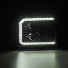 Load image into Gallery viewer, AlphaRex 05-07 Ford F250/350/450/550 Super Duty LUXX LED Proj HL Blk w/Actv Light & Seq Sig + SB DRL
