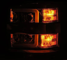 Load image into Gallery viewer, AlphaRex 15-19 Chevy Silverado 2500/3500 LUXX-Series Proj. Headlights Blk w/Actv SeqSig & SBDRL