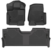 Load image into Gallery viewer, Husky Liners 21-24 Ford F-150 SuperCrew Weatherbeater Black Front & 2nd Seat Floor Liners