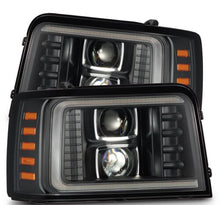 Load image into Gallery viewer, AlphaRex 92-96 Ford F-Series/Bronco LUXX-Series Proj Headlights Blk w/Actv Light SeqSig & SBDRL