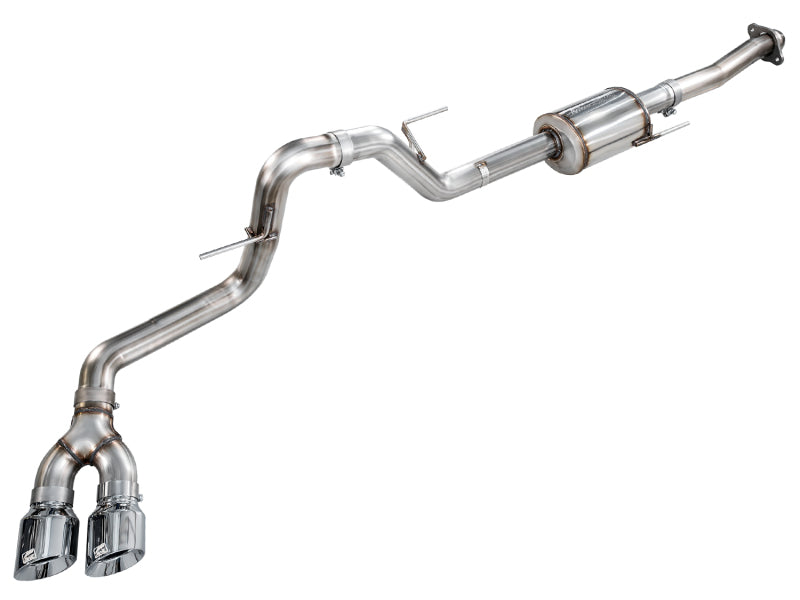 AWE 21-25 Ford F150 (14th Gen Reg Cab) Cat-Back Exhaust - 4.5in Dual Side Exit Chrome Tips