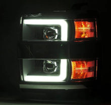 Load image into Gallery viewer, AlphaRex 15-19 Chevy Silverado 2500/3500 LUXX-Series Proj. Headlights Blk w/Actv SeqSig & SBDRL