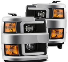 Load image into Gallery viewer, AlphaRex 15-19 Chevy Silverado 2500/3500 LUXX-Series Proj. Headlights Blk w/Actv SeqSig & SBDRL