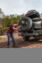 Load image into Gallery viewer, Go Rhino Swing-A-Way Hitch Mounted Tire Carrier (Lic. Plate Lights Not Included) - Textured Black