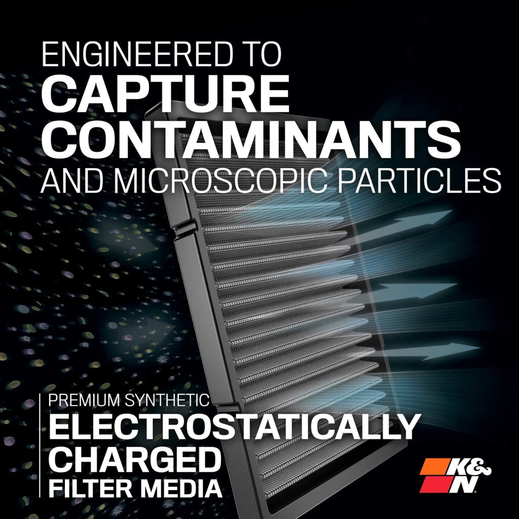 K&N LIFETIME WASHABLE CABIN AIR FILTER 21-24 Ram 1500 DT / TRX 6.2 V8