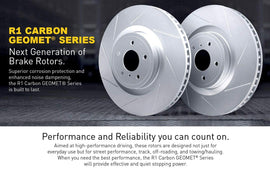 R1 Concepts 2021-2024 Raptor/F150 Rear Rotors - Slotted Geomet Carbon Alloy Rotors