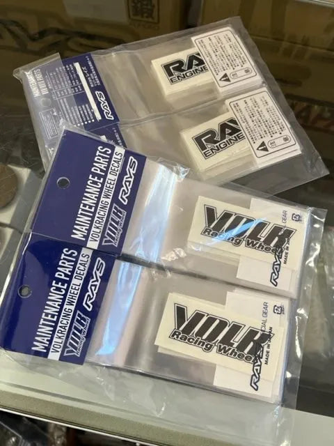 VOLK RACING SPOKE STICKERS BLACK (PER WHEEL)