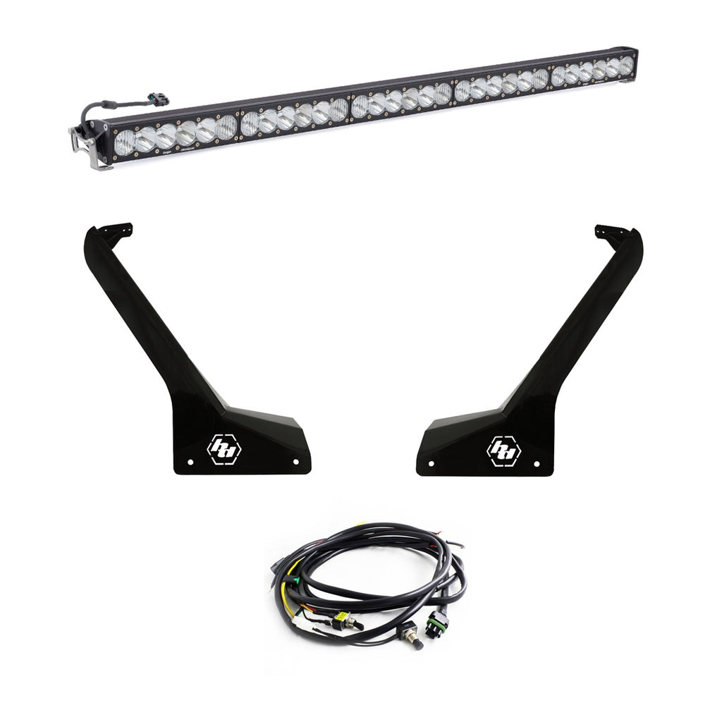 Jeep JL/JT OnX6+ 50 Inch Roof Mount Light Kit (Driving Combo, Clear, Toggle Switch)