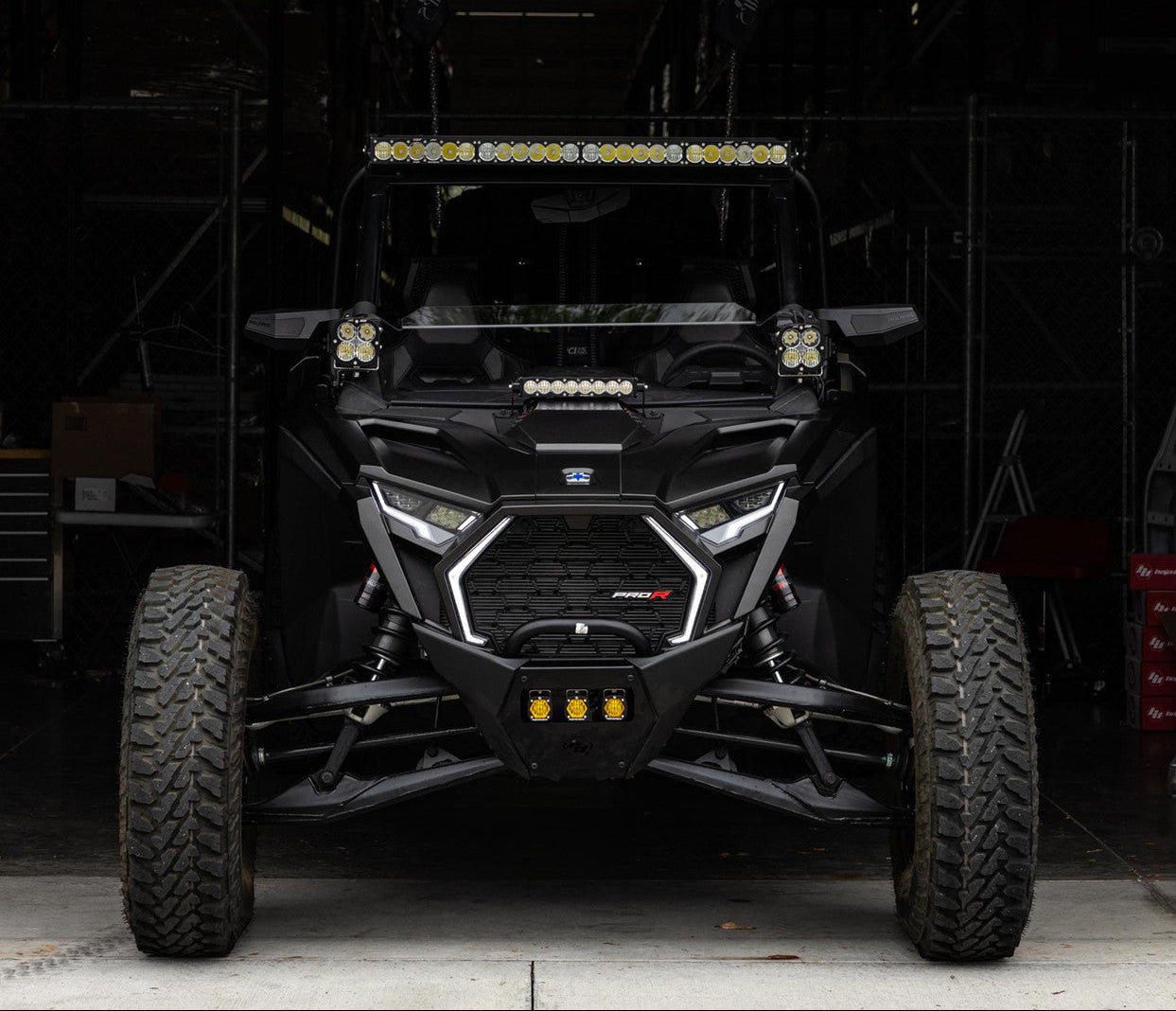 Baja Designs 2025 Polaris RZR Pro-R/S/XP S8 10in Light Bar Hood Mount Kit - Clear