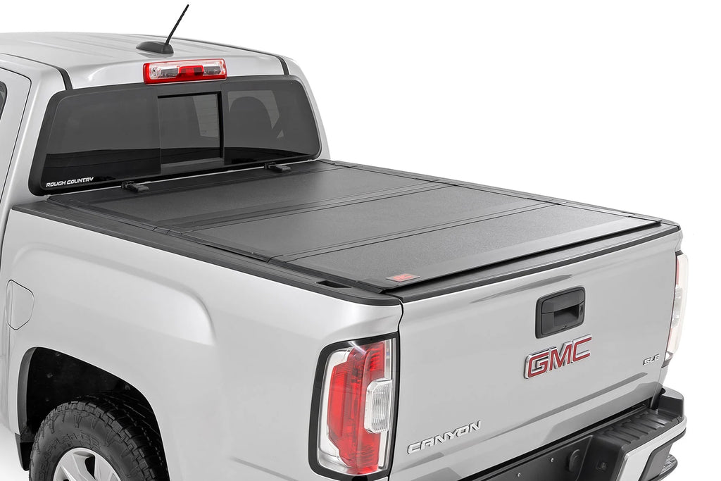 Rough Country Hard Tri-Fold Flip Up Bed Cover Chevy/GMC Canyon/Colorado (15-26)