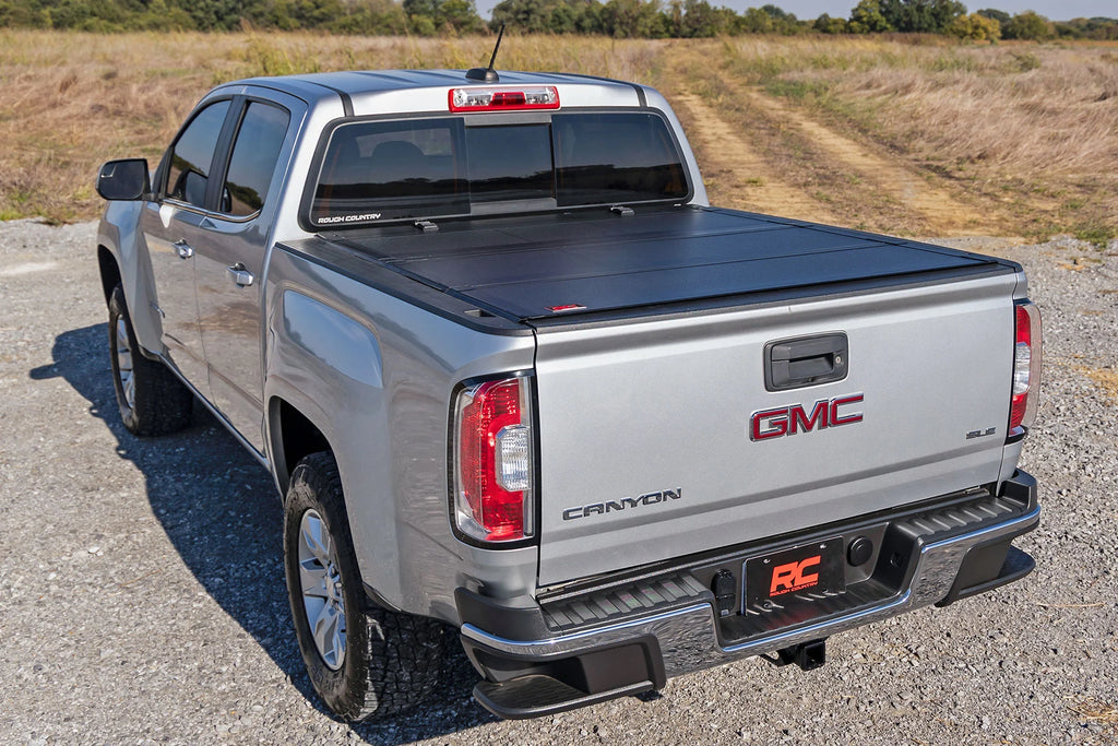 Rough Country Hard Tri-Fold Flip Up Bed Cover Chevy/GMC Canyon/Colorado (15-26)