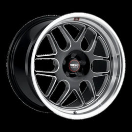 Weld S110 Solana 22x9.5 / 6x135 BP / ET25 / 6.23in BS / 87.1 Dia - Gloss Black Milled Wheel