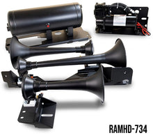 Load image into Gallery viewer, DIRECT FIT TRAIN HORN AND ONBOARD AIR SYSTEMS FOR 2014-2025 RAM HD 2500/3500
