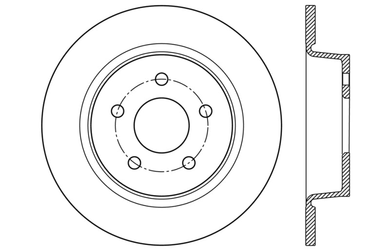 StopTech Sport Drilled & Slotted Rotor - Rear Right