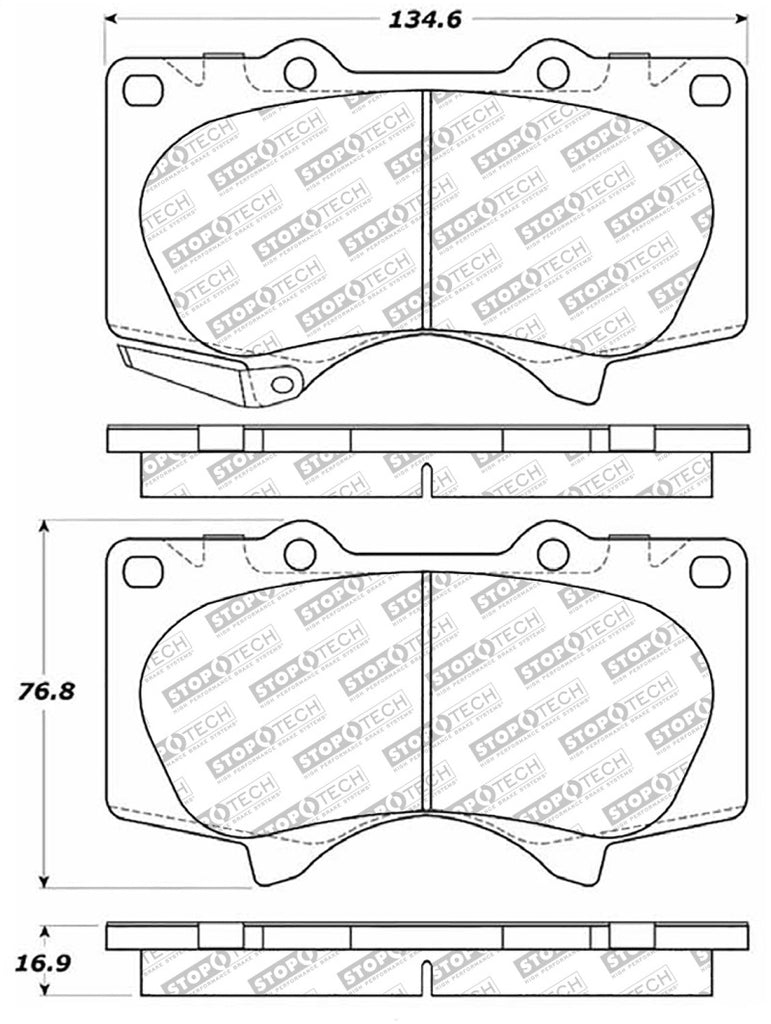 StopTech Street Select Brake Pads w/Hardware - Front