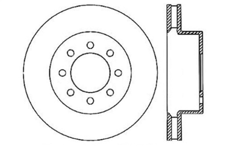 StopTech Sport Cross Drilled Brake Rotor - Rear Right