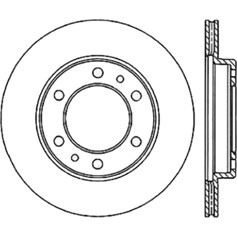 StopTech SportSlot Slotted Cryo Front Left Rotor 81-89 Toyota Land Cruiser