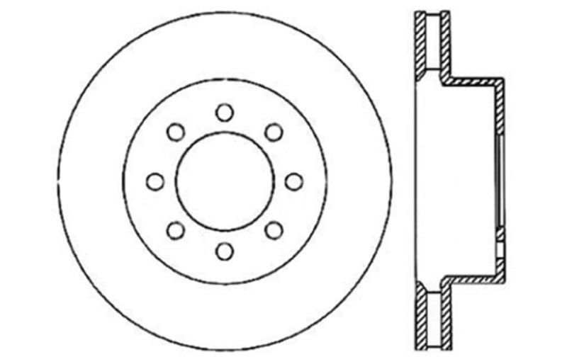 StopTech Sport Cross Drilled Brake Rotor - Rear Right