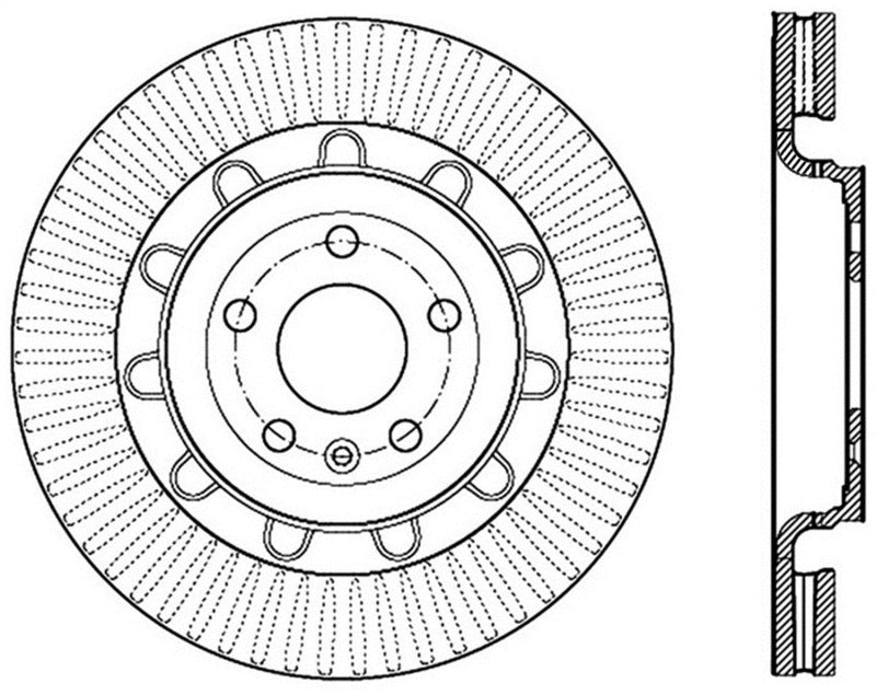 StopTech Sport Cross Drilled Brake Rotor - Front Left