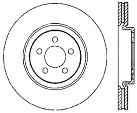 StopTech Slotted & Drilled Sport Front Right Cryo Brake Rotor 13-14 Ford Escape