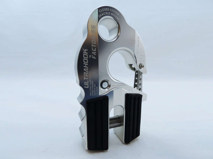 Factor 55 ULTRAHOOK WINCH HOOK WITH SHACKLE MOUNT SILVER