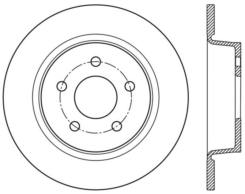 StopTech Sport Cross Drilled Brake Rotor - Rear Left