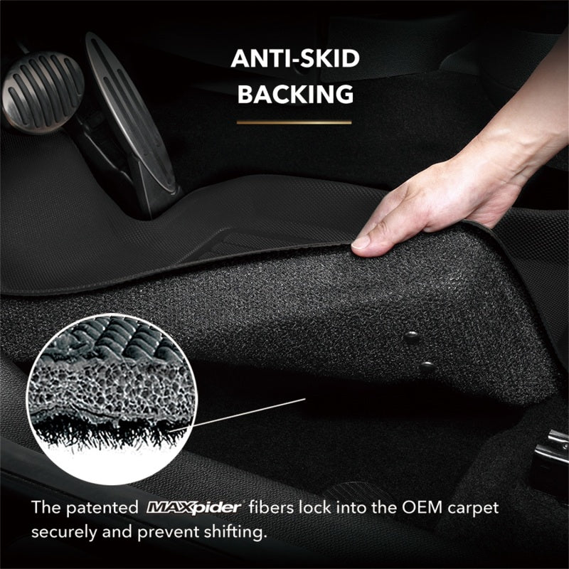 3D MAXpider 2015-2020 Ford F-150 SuperCab/SuperCrew Kagu 1st Row Floormat - Black