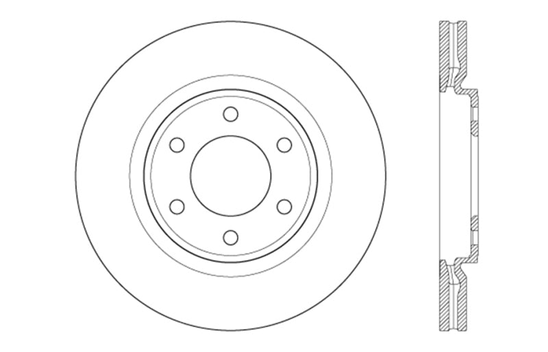 StopTech Sport Drilled & Slotted Rotor - Front Right